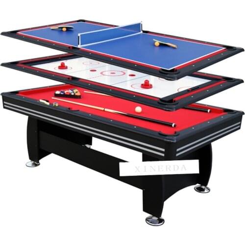 3 in 1 Billiard Table Set 7 Feet Table Tennis Ice Hockey Modern Style Strong Frame leg Sport Game Play Equipment SUM-8446A-3