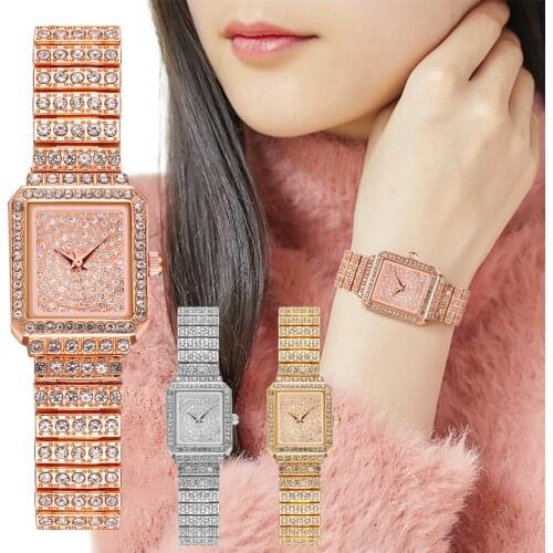 Square leisure fashion diamond womens watch 1pc round simple womens watch watch versatile watch 2021 Korean new fashion watch