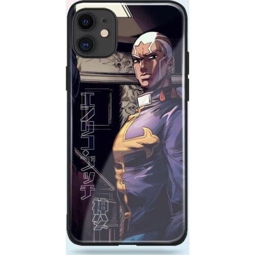 Enrico Pucci jojo'anime soft silicone tempered glass For iPhone SE 6 6s 7 8 Plus X XR XS 11 Pro Max phone case cover shell