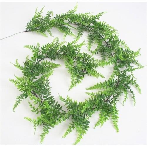 Artificial Ivy Green Leaf Garland Plants Vine Fake Foliage Flowers Home Decor Plastic Artificial Flower Rattan String