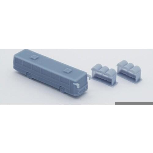 Outland Models Model Railroad Scenery Modern City Bus and Shed Set 1:220 Scale Z