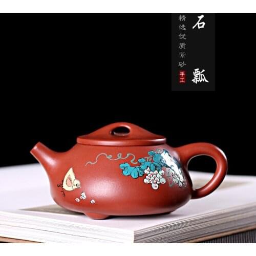 Mine of large stone ladle purple sand pot, is sent on behalf of Shaomei Huajingzhou teapot genuine teaware gift box