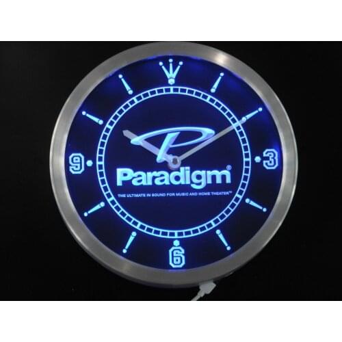 Nc0432 Paradigm Speakers Home Theater Neon Light Signs LED Wall Clock