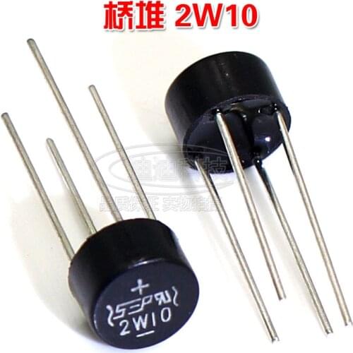 New 2W10 rectifier bridge heap bridges current 2A voltage 1000V single phase circular rectifie
