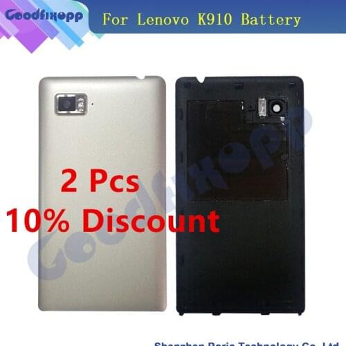 For Lenovo K910 K910E Vibe Z Battery Cover Original Back Housing Door Case Replacement Parts With Camera Lens For Lenovo K910