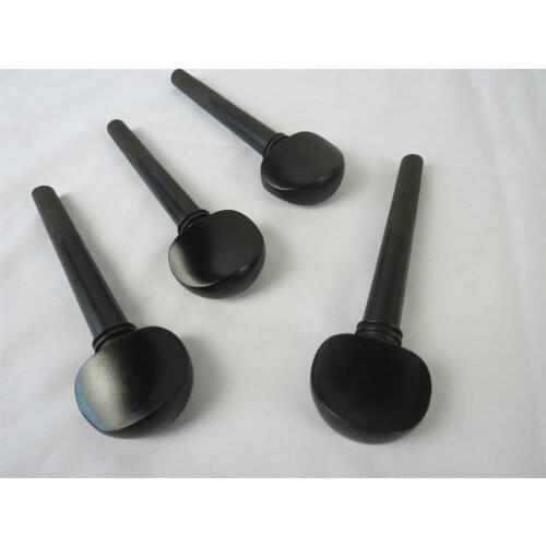 Great 4/4 cello Fittings 4pcs Natural Ebony pegs,fine workmanship