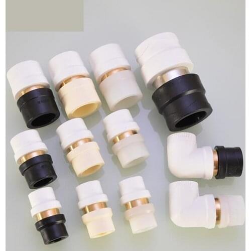Transfer Joint Ppr To Pe Transform Pert Transform Pb20/25/32 Pipe Fittings 1/2 3/4 1 Inch Water Pipe Fittings