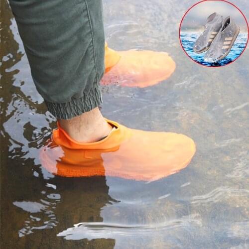 Portable Latex Elastic Reusable Overshoes Accessories Dustproof Waterproof Shoe Covers Cycling Anti-slip silicone shoe covers