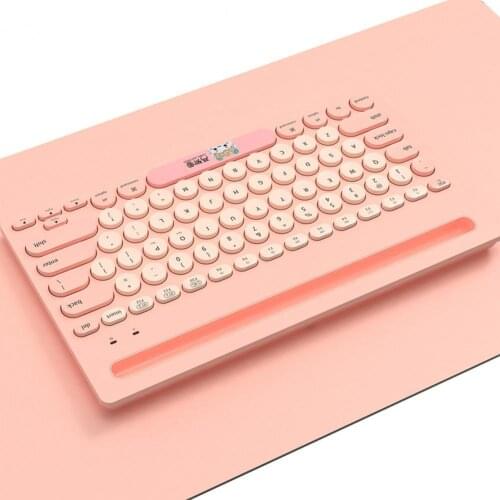 79 Keys AJAZZ Durable 2 Colors Optional Wireless Keyboard Wired/Bluetooth-compatible/2.4G for Office