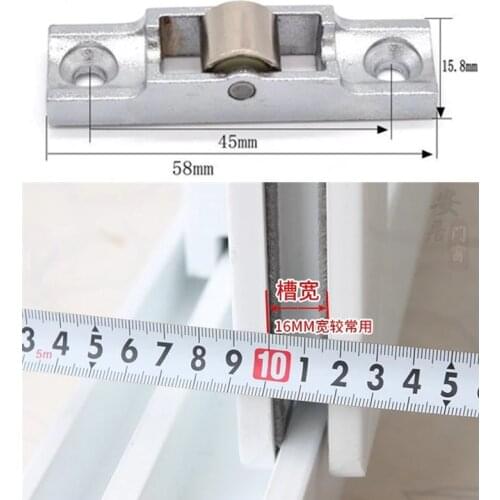77 88 Sliding Door Roller Flat groove Sheave Cabinet Copper Caster Wheel Pulley Runners For Wardrobe Window Furniture Hardware