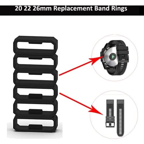 Silicone band keeper for Garmin Fenix 5X 5S 5 6X 6S 6 Pro strap rubber loop for Fenix5 Fenix6 Watch buckle silicone accessories