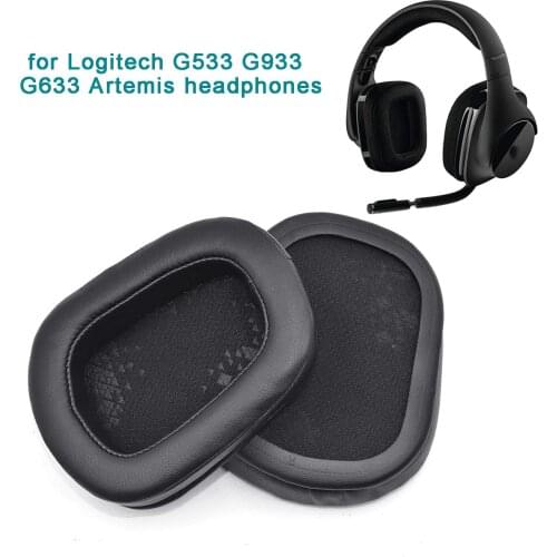 Replacement Earmuff earpads Cup Cover Cushion Ear Pads Headband for Logitech G933 G633 G633 933 Artemis Headphones
