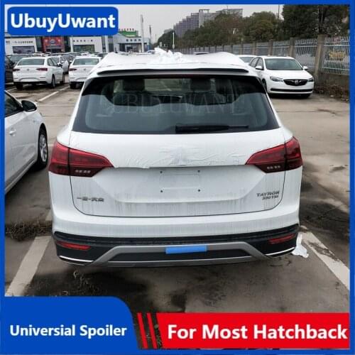 UBUYUWANT High Quality ABS Plastic Universal Spoiler Car Tail Trunk Wing Rear Roof Spoiler for Volkswagen TAYRON 2018 2019 2020