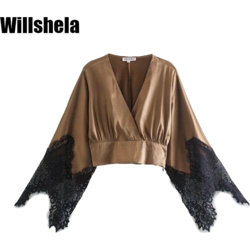 Широкие блузки Willshela China At AliExpress
