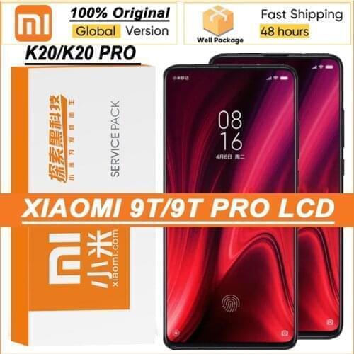 10PCS Original 6.39" Amoled Display with frame for XiaoMi 9T Pro Touch Screen Digitizer Assembly for K20 Pro Repair Parts