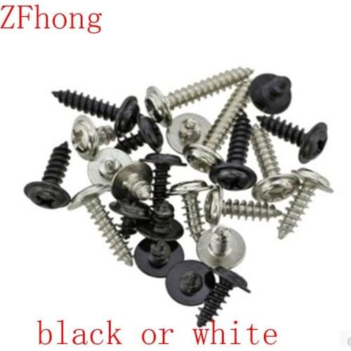 500pcs M2.6 (2.6mm) phillips round pan washer head self tapping screw steel with black or white