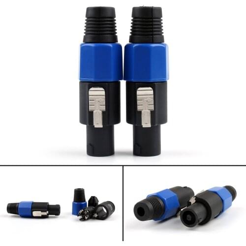 Artudatech 2 Pcs Lot 4 Pin Speakon Plug Male Speaker Audio Cable Connectors Parts
