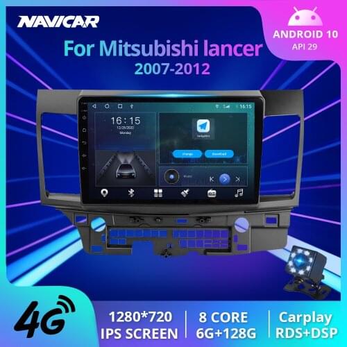 6G+128G 2DIN Android 10.0 Car Radio For Mitsubishi Lancer 2007-2012 Car Multimedia Video Player Navigation GPS 2 Din Dvd IGO DSP
