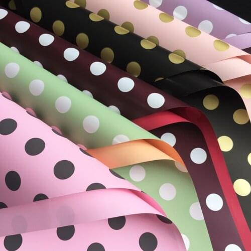 20 sheets dots waterproof flower wrapping paper flower bouquet paper material gift wrapping paper supplies