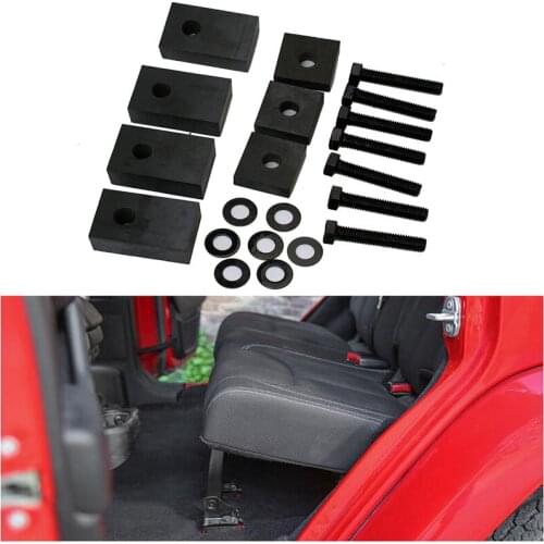 FOR Jeep JKU/JL Seat Spacers Rear Seat Recline Kit For 2007 2008 -2020 Black Delrin plastic Rear Seat Support Recline Spacer Kit