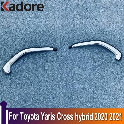 For Toyota Yaris Cross hybrid 2020 2021 Chrome Trim Auto Front Center Grilles Cover Car Racing Grills Trims Exterior Accessories