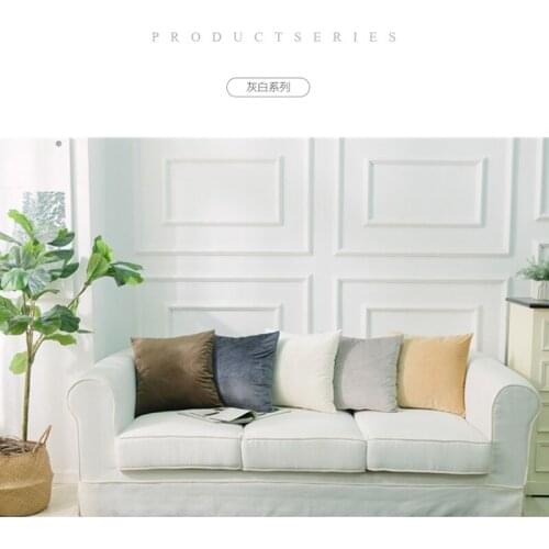 GY0778 Solid Colors Velvet Linen Cotton Cushion Case 1PC (No Filling) Polyester Home Decor Bedroom Decorative Sofa Car Throw