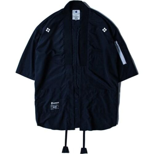 Devs kimono-jacket noragi japanese dao robe arm pocket streetwear harajuku asian clothes