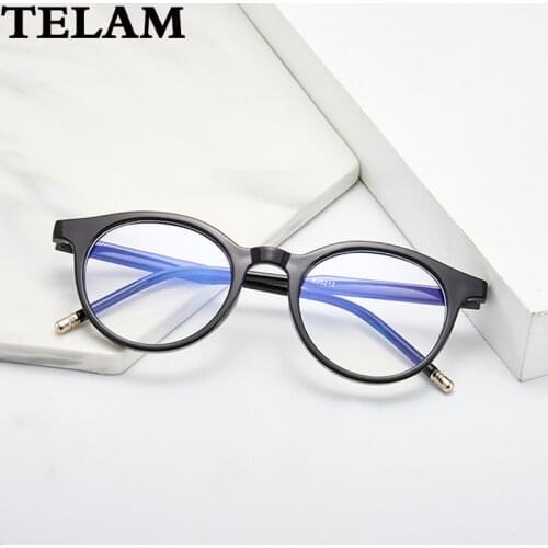 Round womens lens anti-blue glasses Mens retro personality college wind glasses frame neutral spectacles UV400