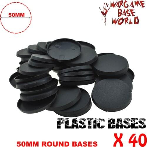 Round bases for Gaming Miniatures and wargame bases 40 x 50mm bases