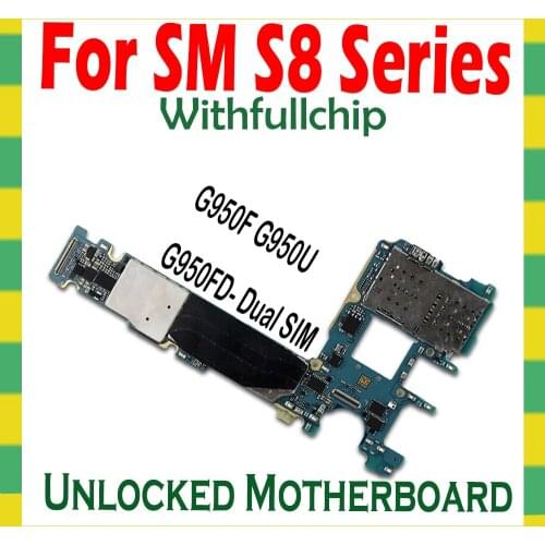 For Samsung Galaxy S8 G950F G950FD G950U 64GB Motherboard Unlocked Full Chips IMEI Android OS Logic Board Mainboard Well Tested
