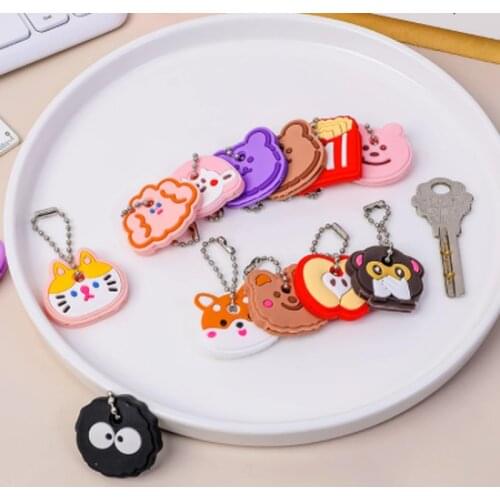 Cartoon Shape Silicone Key Cover Keys Holder Bag Kawaii Bear Soft Silica Gel Protective Key Protection Case for Control Dust Cap