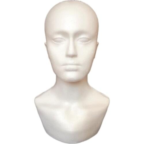 Male Foam Mannequin Head Model for Showcase Display Glasses Hat Wig Scarves