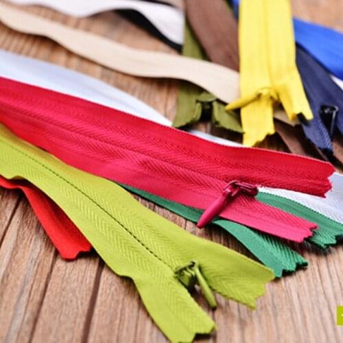 10pcs 3# 28cm 35cm 40cm 45cm 50cm 55cm 60cm Mixed Closed Zippers Nylon Coil Zipper Tailor For Handcraft Sewing Cloth Accessories