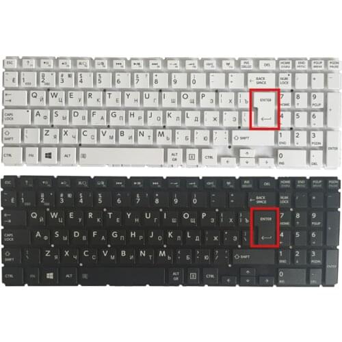 New Russian laptop keyboard for Toshiba Satellite Radius P55W P55W-B P55W-B5224 P55W-B5220 P55W-B5318 RU keyboard black/white