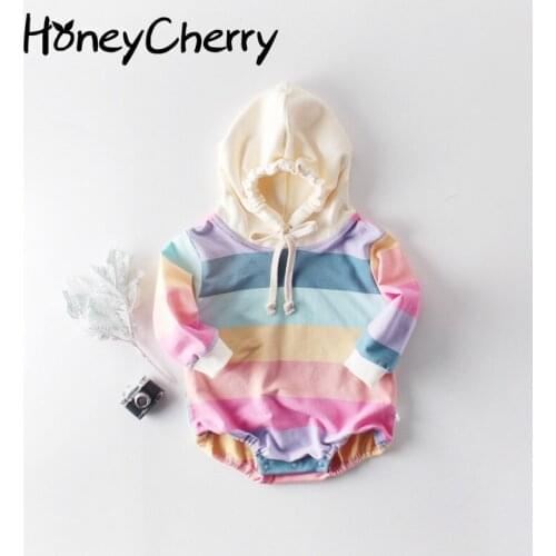 New Rainbow Long Sleeve Clothes For Babies Baby Girl Bodysuits Little Girls Clothing Fashion Kids Long Sleeve Clothes