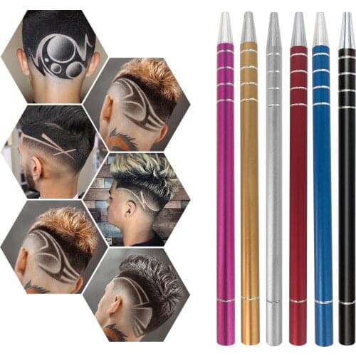 Professional 1Pcs Hairstyle Engraved Pen+10Pcs Blades Hair Styling Hair Trimmers Eyebrows Shaving Salon DIY Hairstyle Fashion