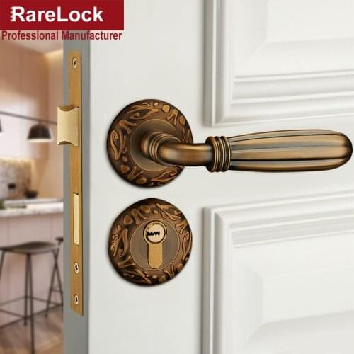 Handle Door Lock for Home Bathroom Bedroom Rooms Hotel Door Hardware Accessories Rarelock a