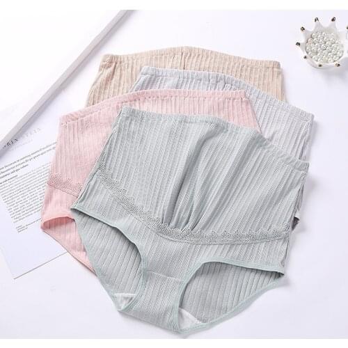 New Women Under the Bump Maternity Cradle Briefs High Elastic High Waist Pregnancy Cotton Underwear SCI88