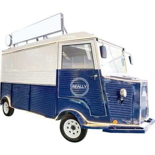 Retro Street Fast Food Trucks Mobile Food Trailer For Sale Breakfast Snack Ice Cream Shop Kitchen Equipment