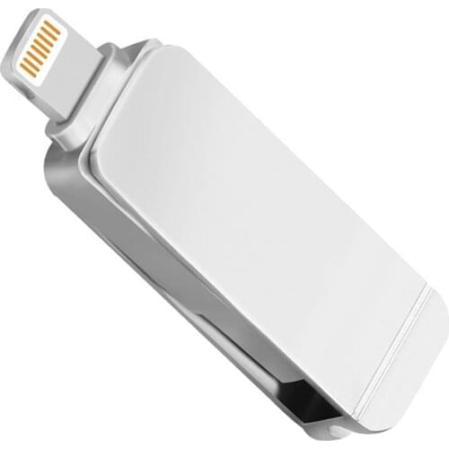 Personalized 360 Rotating 2 in 1 USB Flash Drive 64gb 128gb Pen Drive 16gb 32gb Pendrive For iPhone Mobile Dropshipping