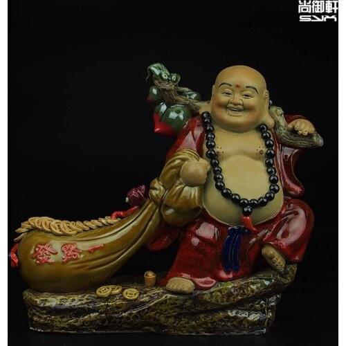 Shiwan doll boutique master road Maitreya Buddha in a ceramic crafts Zhaocai housewarming gift ornaments