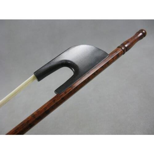 Upright bass bow,baroque letterwood bass bow,top level white bow hair
