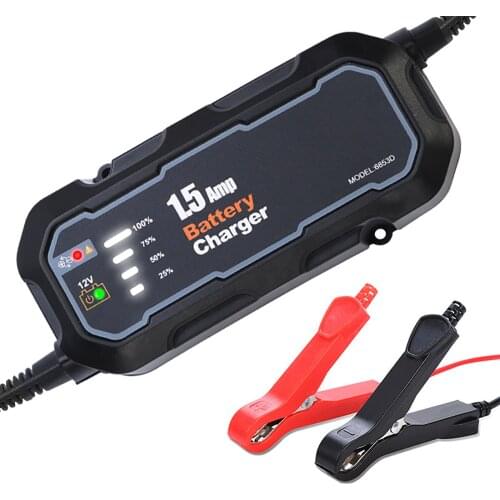1.5A Car And Motorcycle Battery Charger Three-Stage Maintenance Trickle Quick Smart Lead-acid Batteries Charging Maintainer 12V