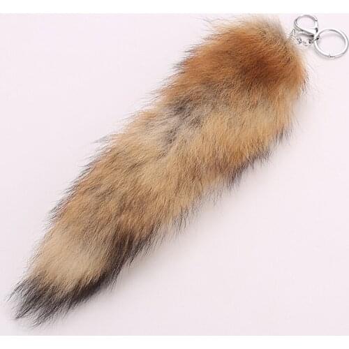 Cosplay Fox Tail Ladies Pendant Car Bag Ornaments Real Fur Grass Pendant Anime Halloween Props