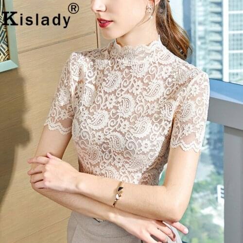 2020 Spring Summer Fall Womens Tops Hollow Out Patchwork Gothic Shirt Sexy OL Harajuku Shirt Korean Vintage Fashion Clothing