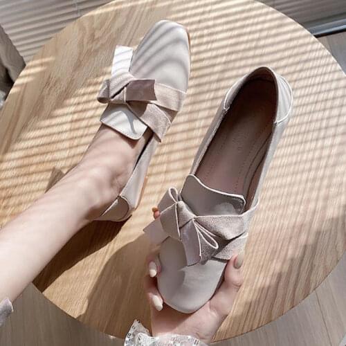 2021 New Fashion Summer Square Toe Loafers Flats Shoes Women Plus Size 41 42 43