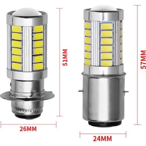 1pc LED Fog light Lamp Auto Motorcycle/Motor Bike/ Headlights High/Low Beam Bulb 12V PX15D P15D 33 SMD H6M LED Ba20d 5630 33