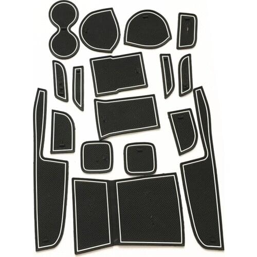 17Pcs Car-Styling Latex Car-Covers Non-Slip Sticker Interior Door Pad Cup Cover Gate Slot Mat Decoration For Suzuki Vitara 2016