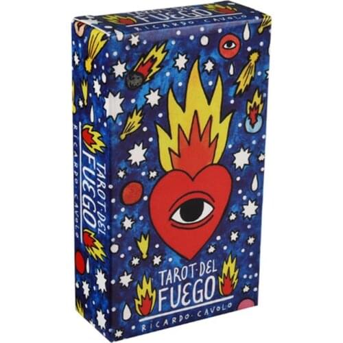 2021 Top 78pcs Tarot Del Fuego Cards Spanish Board Game Oracle Deck Electronic Guide Book