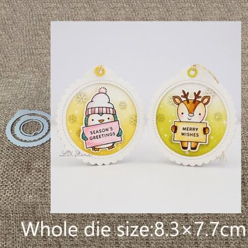 XLDesign Craft Metal Cutting Dies stencil mold 3Pcs switch circle decoration scrapbook Album Paper Card Craft Embossing die cuts